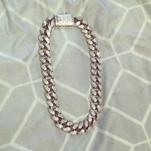 18k silver Cuban gain